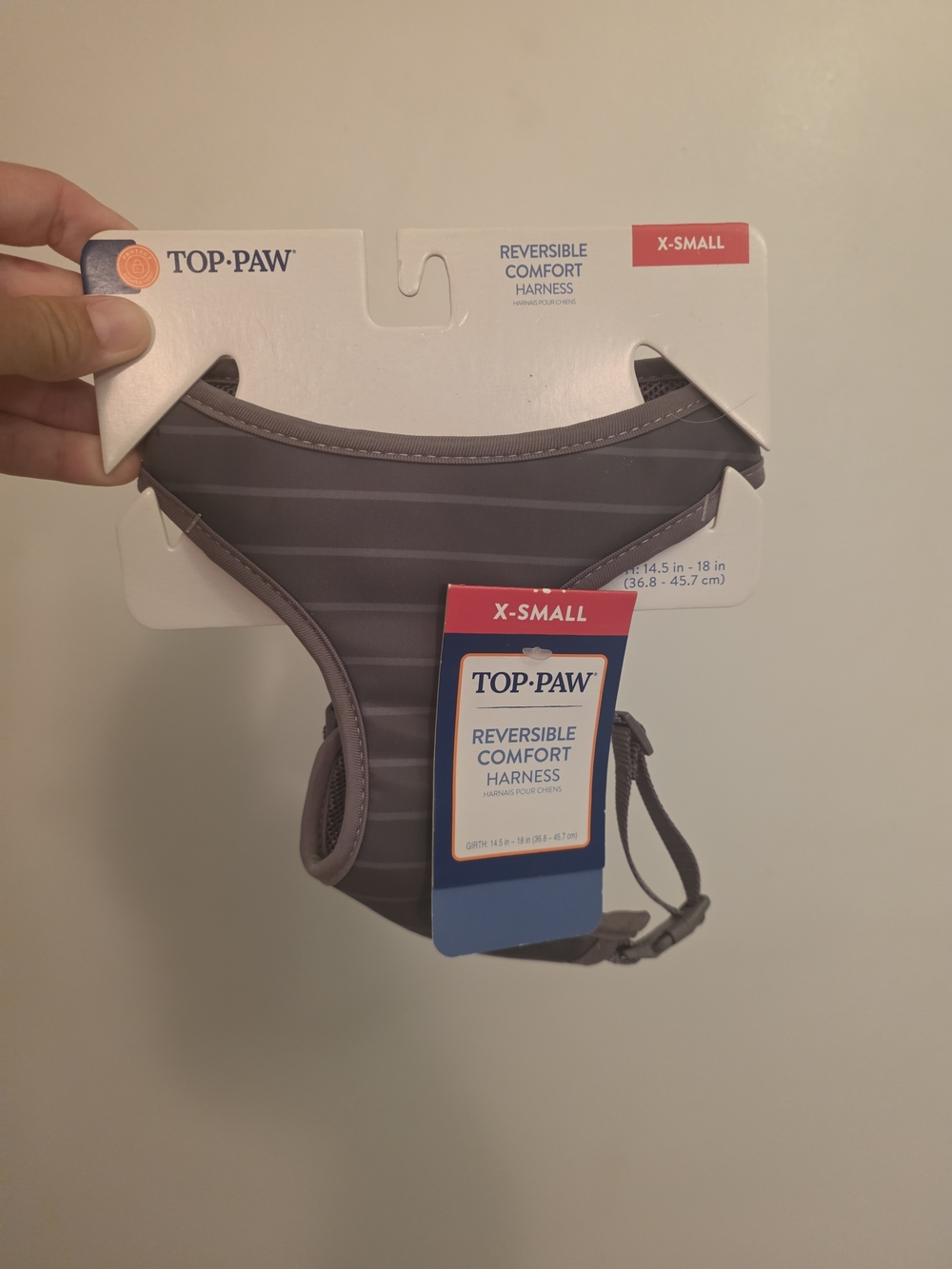 Top Paw Reversible Comfort Harness - Gray (X-Small)